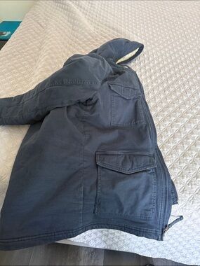 Hollister Dark Blue Hooded Field Jacket